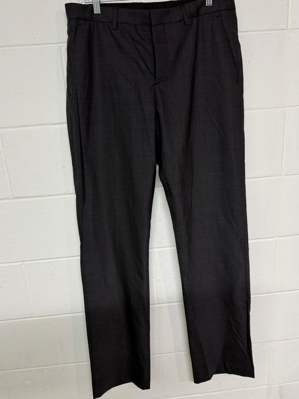 Express Men's Black Dress Pants - Slim Straight Trousers